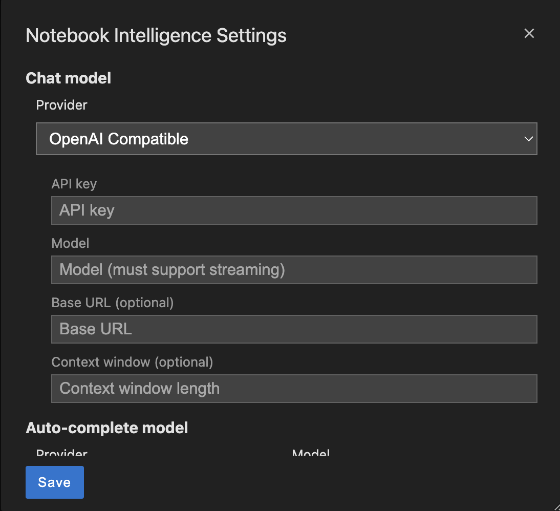 OpenAI compatible provider